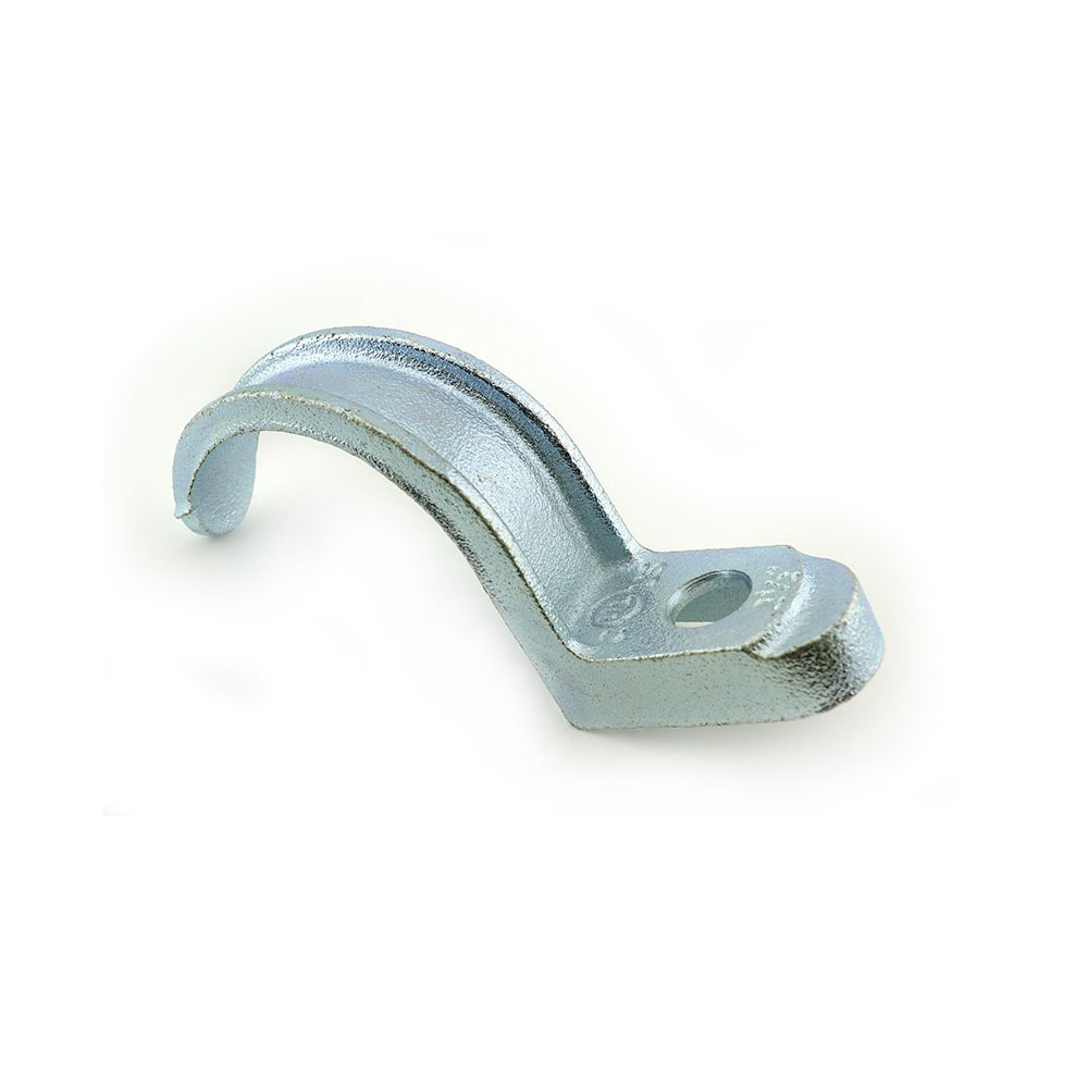 Bridgeport Fittings - Bridgeport 907 2-1/2" 1-Hole Pipe Strap, Rigid, Malleable