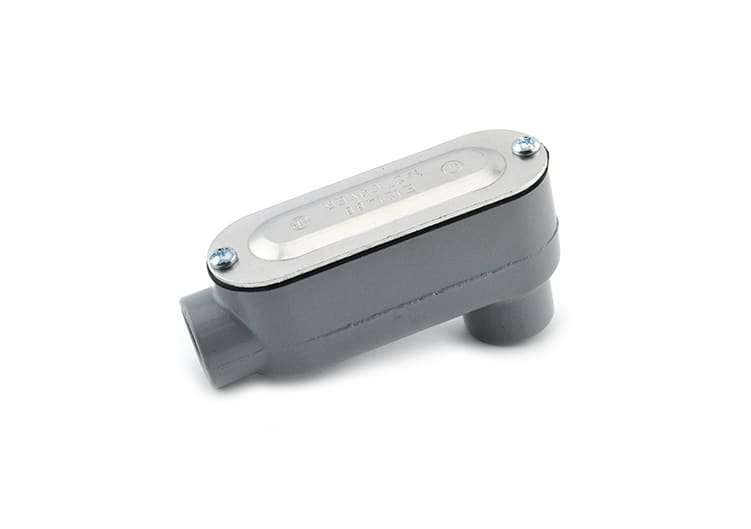 Bridgeport Fittings - Bridgeport LB-44CG 1-1/4" Type-LB Conduit Body w/ Cover &amp; Gasket, Aluminum