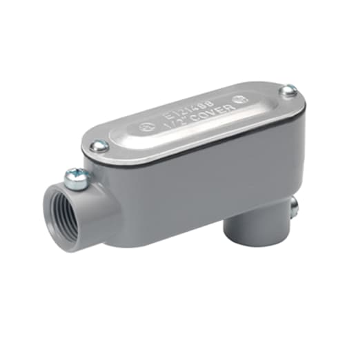 Bridgeport Fittings - Bridgeport LB-41CGC 1/2" Combination Type-LB Conduit Body w/ Cover & Gasket, Aluminum
