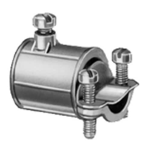 Bridgeport Fittings - Bridgeport 280-DC 3/8" Flex Conduit to 1/2" EMT Set Screw Combination Coupling, Zinc Die Cast