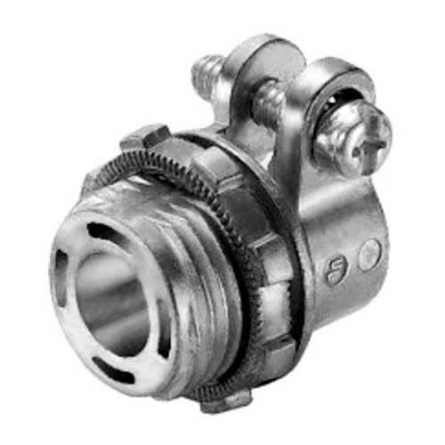 Bridgeport Fittings - Bridgeport 403-DC2 3/8" Flexible Metal Conduit Squeeze Connector, Zinc Die Cast