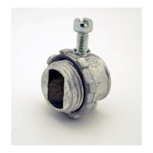 Bridgeport Fittings - Bridgeport 501-DC2 3/8" Armored/Metal Clad Set Screw Connector, Zinc Die Cast