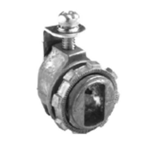 Bridgeport Fittings - Bridgeport 561-DC2 3/4" 1-Screw Strap Connector, AC/MC, Die Cast