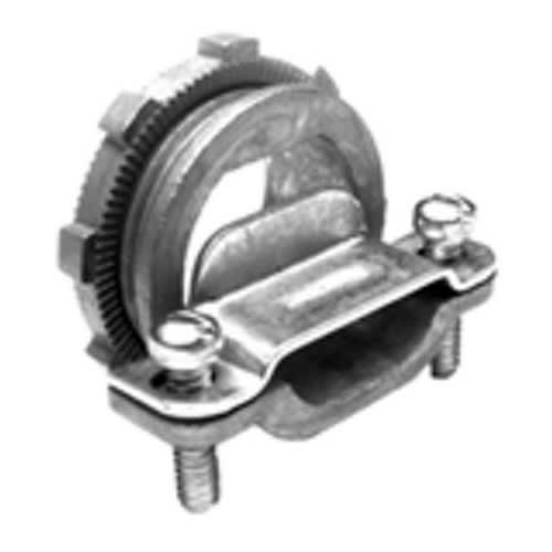 Bridgeport Fittings - Bridgeport 672-DC2 1" Two-Screw Strap-Type NM Cable Connector, Oval Cable, Zinc Die Cast