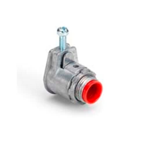 Bridgeport Fittings - Bridgeport BL-17I 1/2" Single Screw Strap Connector, Insulated Throat, AC/ MC/ FMC