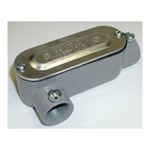 Bridgeport Fittings - Bridgeport LR-41CGC 1/2" Combination Type-LR Conduit Body w/ Cover & Gasket, Aluminum