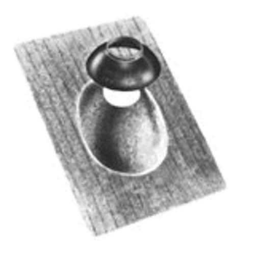 Bridgeport Fittings - Bridgeport RF-200 2" Roof Flashing, Galvanized