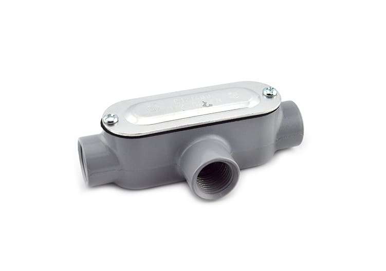 Bridgeport Fittings - Bridgeport T-41CG 1/2" Type-T Conduit Body w/ Cover &amp; Gasket, Aluminum