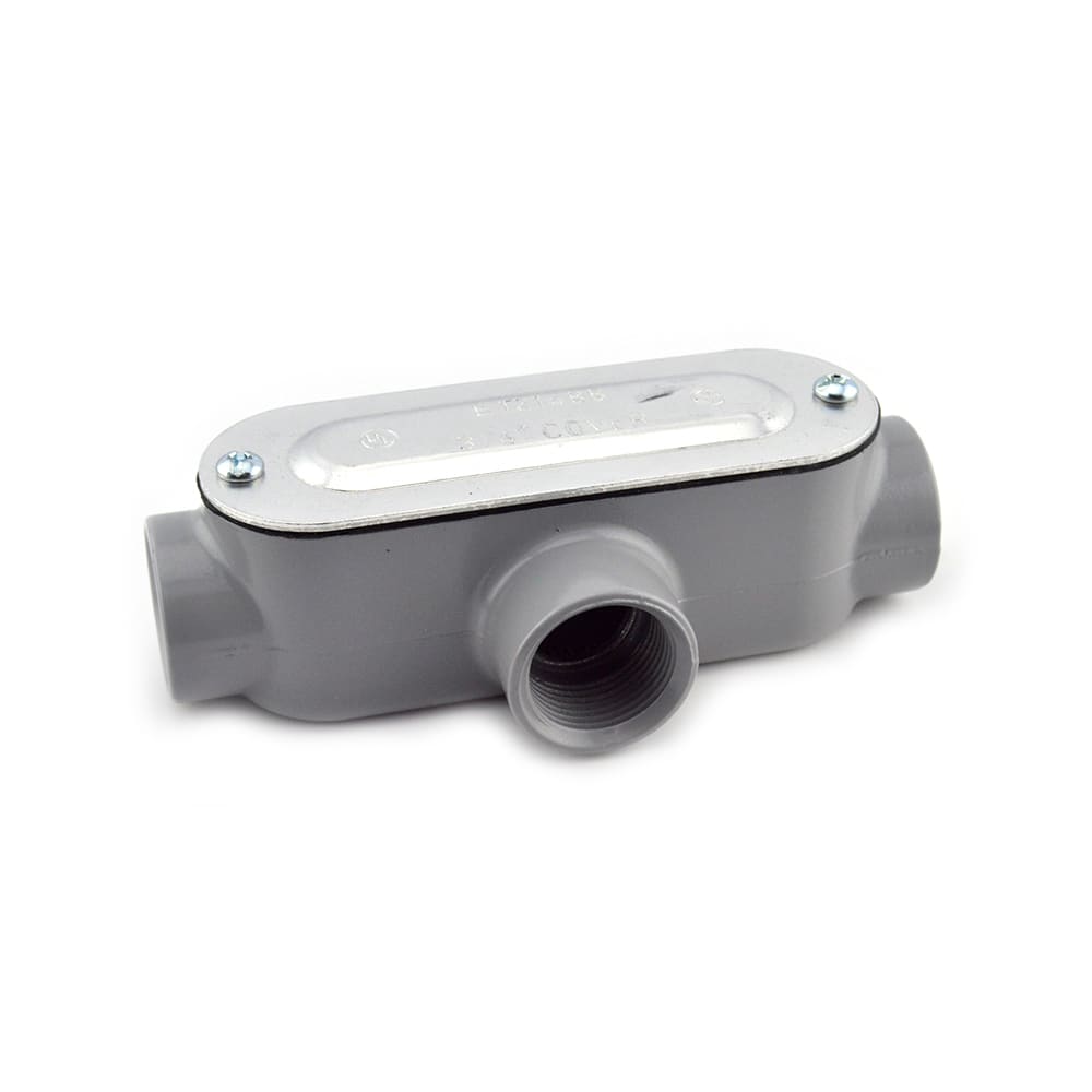 Bridgeport Fittings - Bridgeport T-42CG 3/4" Type-T Conduit Body w/ Cover &amp; Gasket, Aluminum