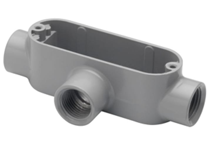 Bridgeport Fittings - Bridgeport T-43 1" Type-T Conduit Body, Aluminum