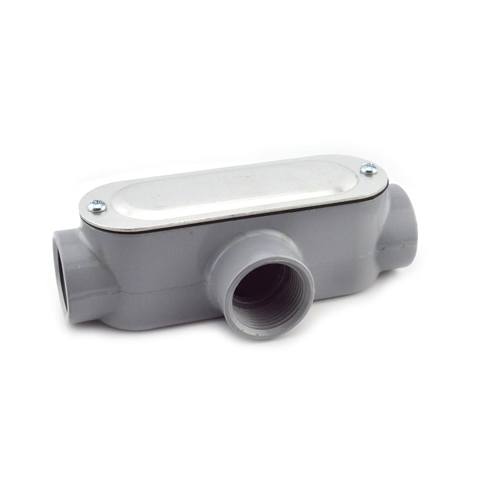 Bridgeport Fittings - Bridgeport T-43CG 1" Type-T Conduit Body w/ Cover &amp; Gasket, Aluminum