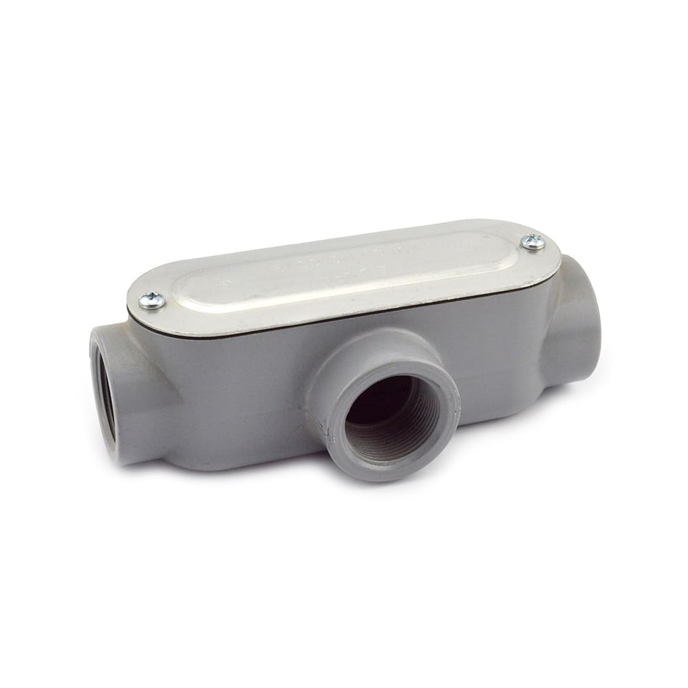 Bridgeport Fittings - Bridgeport T-44CG 1-1/4" Type-T Conduit Body w/ Cover &amp; Gasket, Aluminum