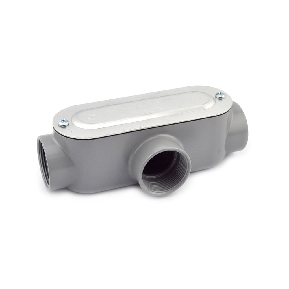 Bridgeport Fittings - Bridgeport T-45CG 1-1/2" Type-T Conduit Body w/ Cover &amp; Gasket, Aluminum