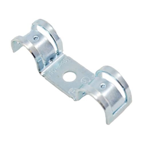 Bridgeport Fittings - Bridgeport USD-4461 3/8" Dual Universal 1-Hole Strap (14/2-10/3 AC/MC, 3/8"FMC), Steel