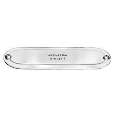 Appleton Electric - Appleton K350&400 3-1/2" & 4" Blank Stamped Flat Cover, Steel