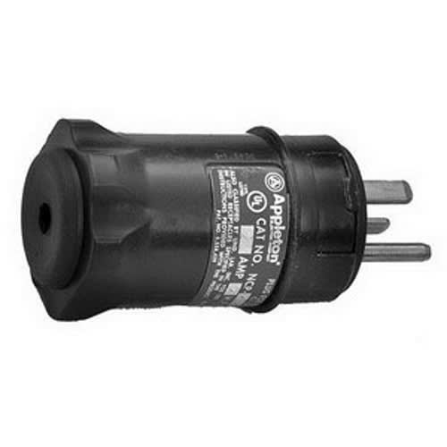 Appleton Electric - Appleton NCP-2023 U-Line® NCP Plug, 20A 125Vac, 2W 3P, Explosionproof, Dust-Ignitionproof, .538-.639 Cable Dia., Watertight