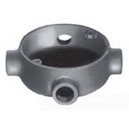 Appleton Electric - Appleton SEHX-75 4" Round Conduit Outlet Box, X-Type, (4) 3/4" Hubs, Malleable Iron