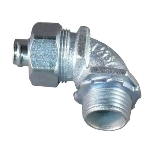 Appleton Electric - Appleton ST-9075&nbsp; 3/4"&nbsp;90deg Liquidtight Plain Throat Connector, Malleable Iron