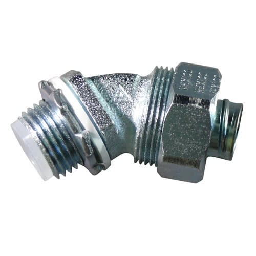 Appleton Electric - Appleton STB-4575 3/4" 45deg Liquidtight Connector, Insulated Throat, Malleable Iron