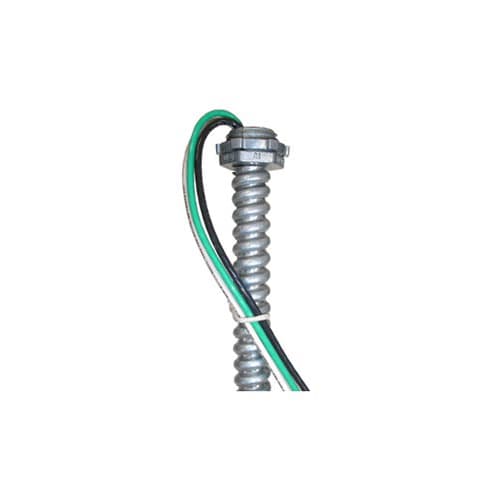 Engineered Products - EPCO EPW1463 120V Black/White/Green #14 3W Stranded 6ft Wire Fixture Whip (Lock Nut)
