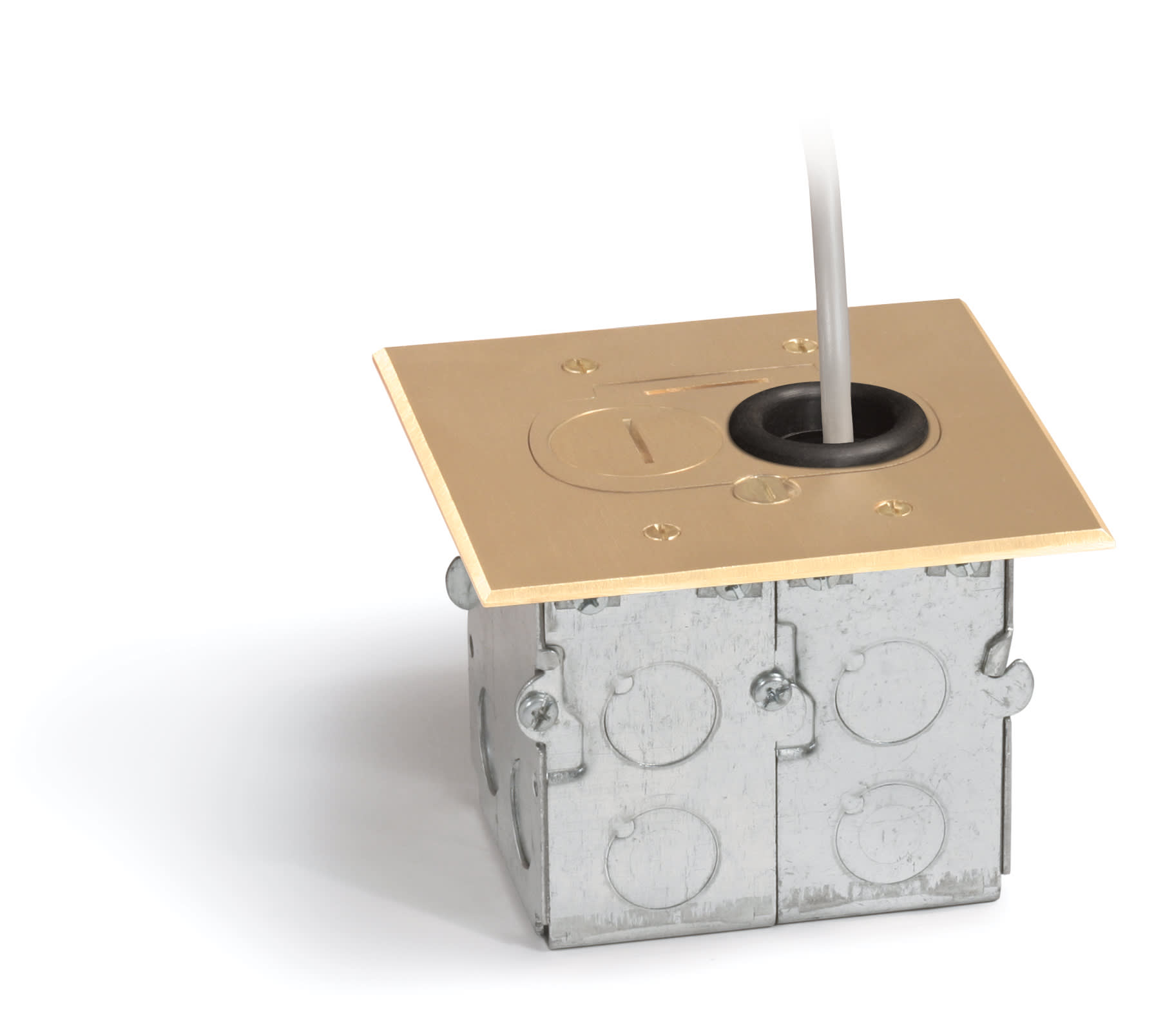 Lew Electric Products - Lew Electrical Fittings Company RCFB-1 5 x 5 x 4 Inch 35 In. 1-Gang Recessed Hybrid Floor Box