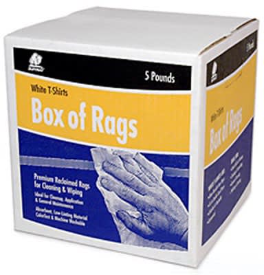 Cully / Mineralac - Cully 37586 All Purpose Rags, 50 LB Box, New Bleached Knits