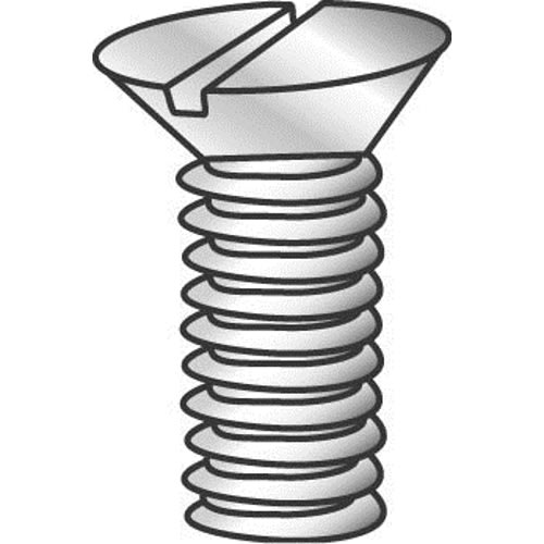 Cully / Mineralac - Minerallac 50124 #6-32 x 1-1/2 Inch Zinc Plated Steel Slotted Drive Flat Head Machine Screw