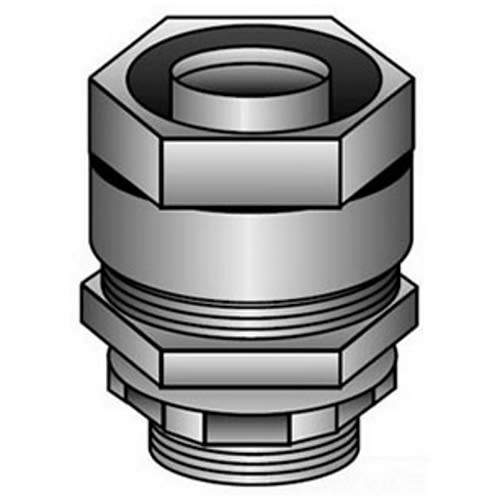 OZ-Gedney Co. - O-Z/Gedney 4Q-150T 1-1/2" Straight Liquidtight Connector, Insulated Throat, Malleable Iron Body, Steel Ferrule