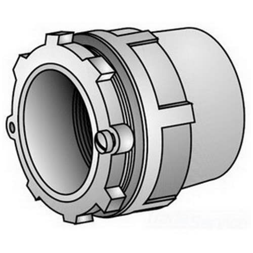 OZ-Gedney Co. - OZ/Gedney CH-100T 1" Space-Maker Threaded Conduit Hub w/ Insulated Throat, General Purpose, Malleable Iron, Zinc Plated