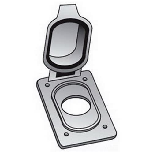 OZ-Gedney Co. - O-Z/Gedney FS-1-WRCA 1-Gang Aluminum Small Round Receptacle Device Cover