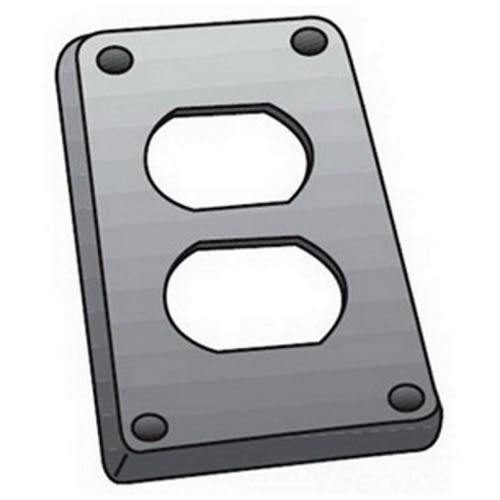 OZ-Gedney Co. - O-Z/Gedney FS1DC 1-Gang Duplex Receptacle Cast Cover
