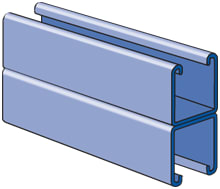 Allied Powerstrut - Power-Strut PS 200 2T3 10 PG 1-5/8 x 1-5/8 Inch 12 Gauge Pre-Galvanized Solid Back to Back Channel