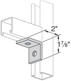 Allied Powerstrut - Power-Strut PS 603 EG Electrogalvanized 2-Hole End Channel Angle Fitting