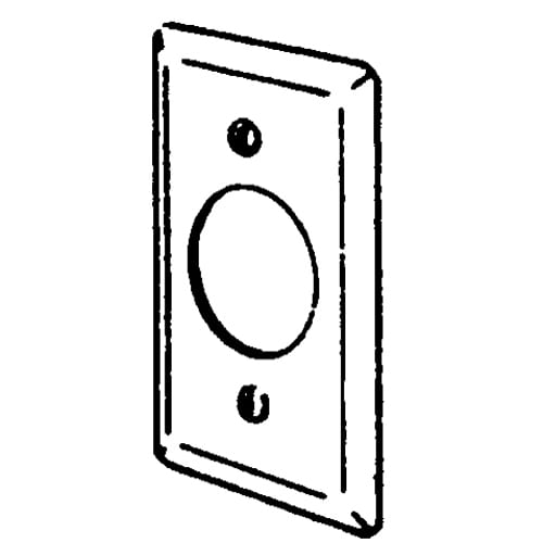 Appleton Electric - Appleton 2538 1-Gang Handy Box Cover, Single 1-19/32" Hole, Steel (4" x 2-1/8")