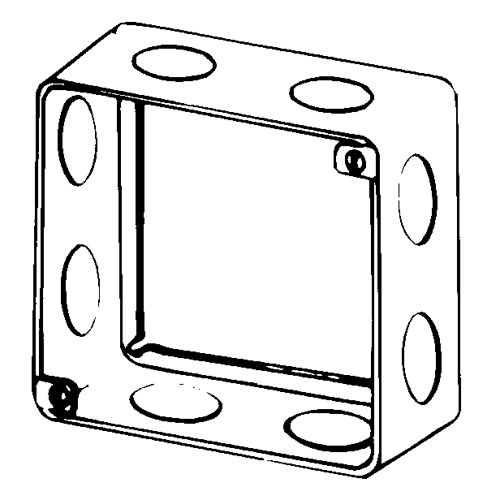 Appleton Electric - Appleton 4SE-3/4 4" Square Outlet/Switch Box Extension Ring, 1-1/2" Deep, 21cu.in, 3/4" Knockouts, Drawn, Steel