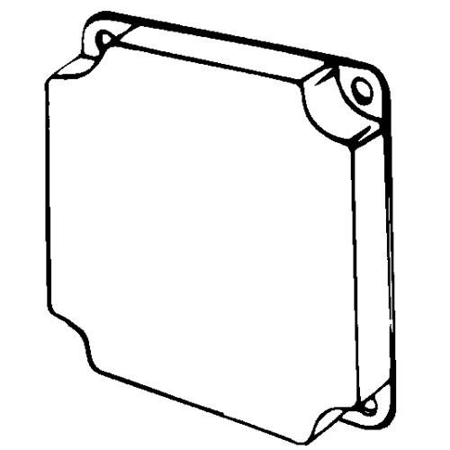 Appleton Electric - Appleton 8360 4" Square Surface Cover, 1/2" Raised, 7.0cu.in, Blank, Steel