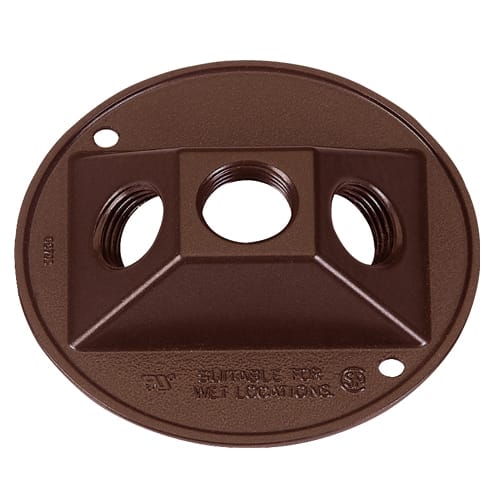 Appleton Electric - Appleton Group WCR350B 3-1/2 Inch Bronze Gray Die-Cast Aluminum Raised Round Weatherproof Cover