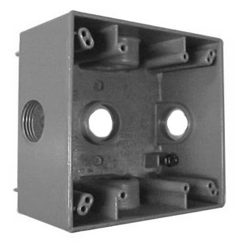Appleton Electric - Appleton WDX175 2.81 x 2-5/8 x 4.56" 1-Gang 25.5 In. Gray Die-Cast Aluminum Weatherproof Outlet Box