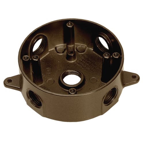 Appleton Electric - Appleton Group WRX50B 1/2 Inch Bronze Epoxy Powder Coated Die-Cast Aluminum Round Weatherproof Outlet Box and Extension