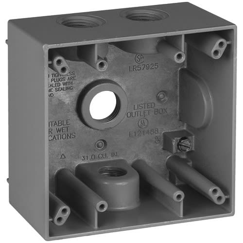 Appleton Electric - EGS WSL250 2 GANG BOX 4 1/2 IN HUBS