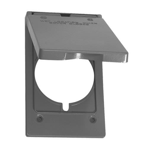 Appleton Electric - Appleton WVP211 Self Closing 1-Gang Aluminum Gray Weatherproof Cover