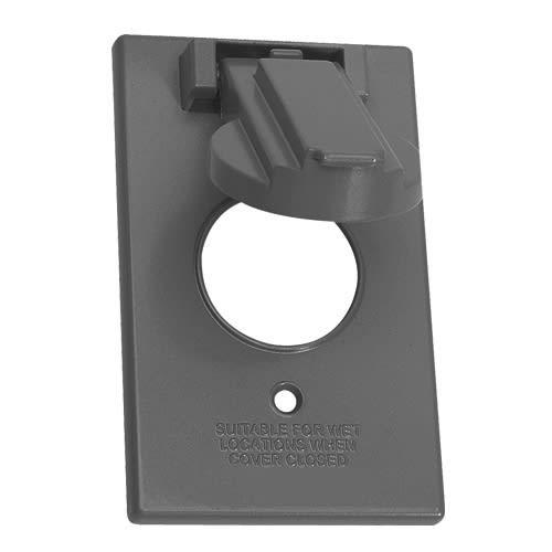 Appleton Electric - Appleton Group WVS1 Self Closing 1-Gang 4.56 x 2.83 Inch Aluminum Gray Weatherproof Cover
