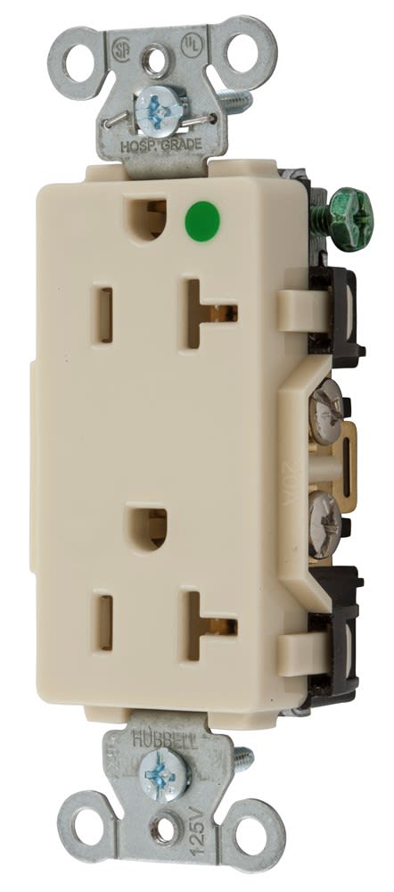 Hubbell Wiring Device - Hubbell 2182IV Straight Blade Device, Decorator ...