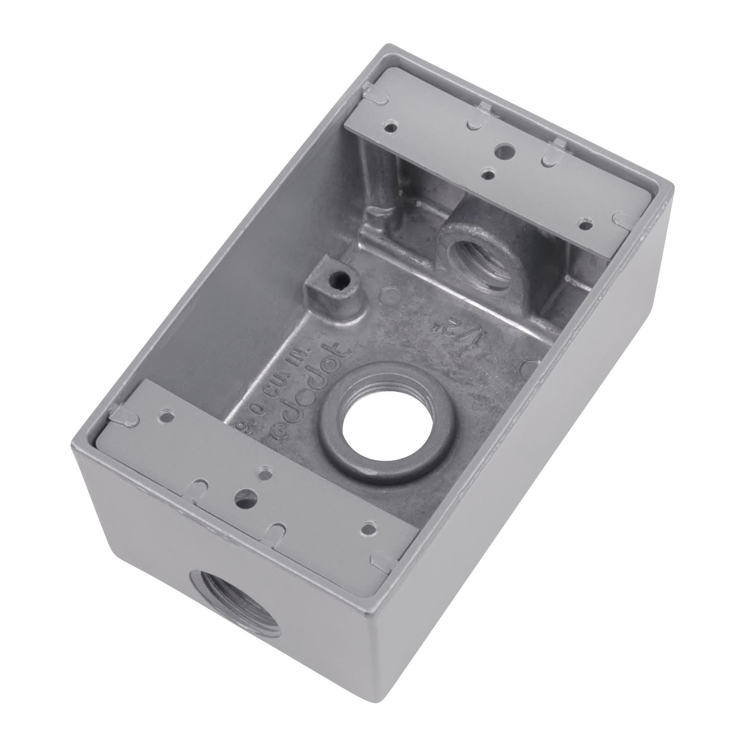 Thomas & Betts Co - Red Dot DIH3-1-LM-BR 1-Gang Weatherproof Metallic Device Box, (3) 1/2" Hubs, 2" Deep - Bronze