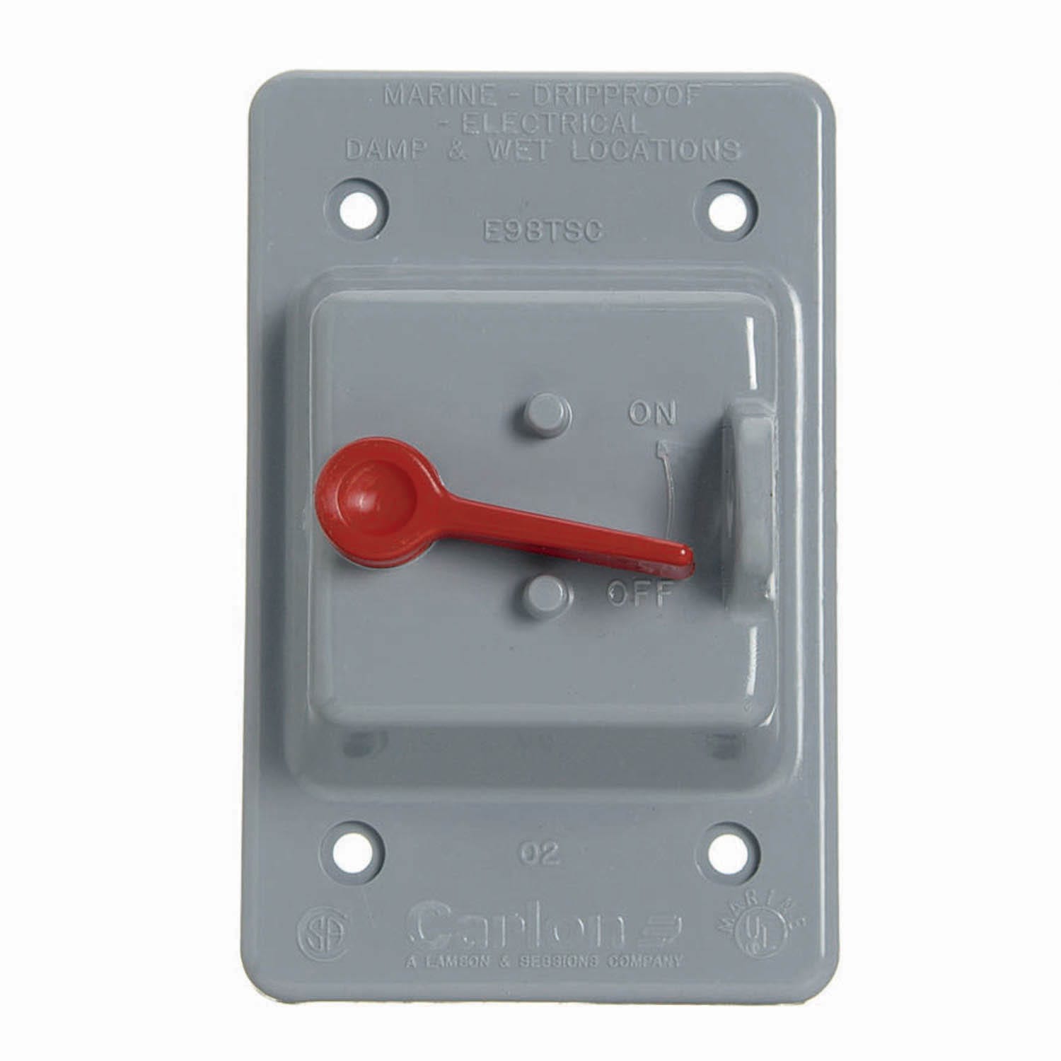 PVC Fittings - CL E98TSCN-CAR WP CVR TGGLE SWITCH