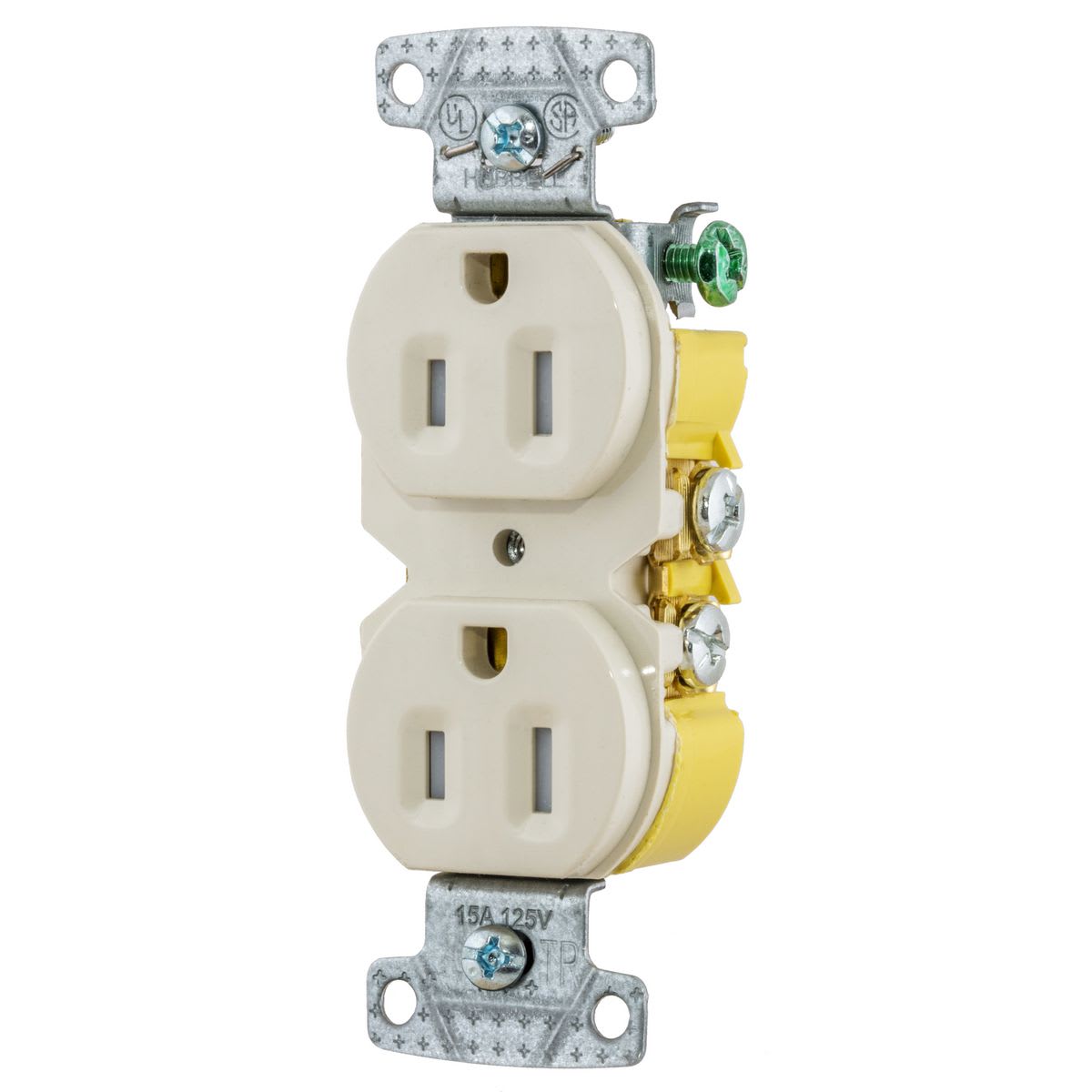 Hubbell Wiring Device - HWDK RR15SLATRX RCPT DUP TR 15A 125