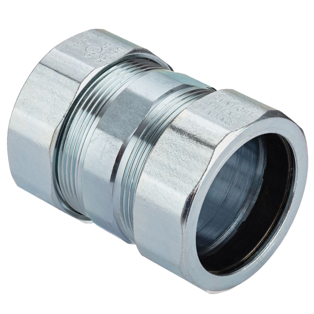 Bridgeport Fittings - Bridgeport 3103-RT 1-1/4" Rigid/IMC Conduit Compression Coupling, Raintight, Steel