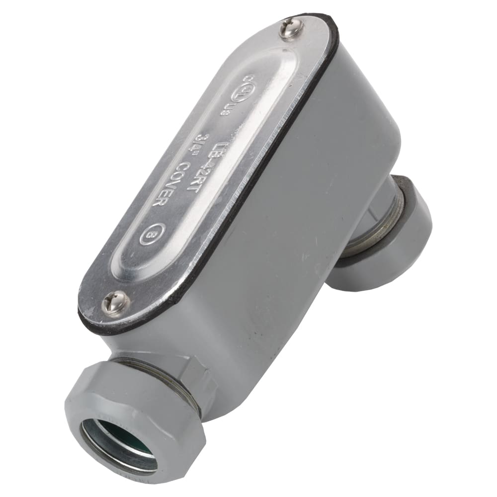 Bridgeport Fittings - Bridgeport LB-42RT 3/4" Type-LB Conduit Body w/ Raintight Connector, Aluminum