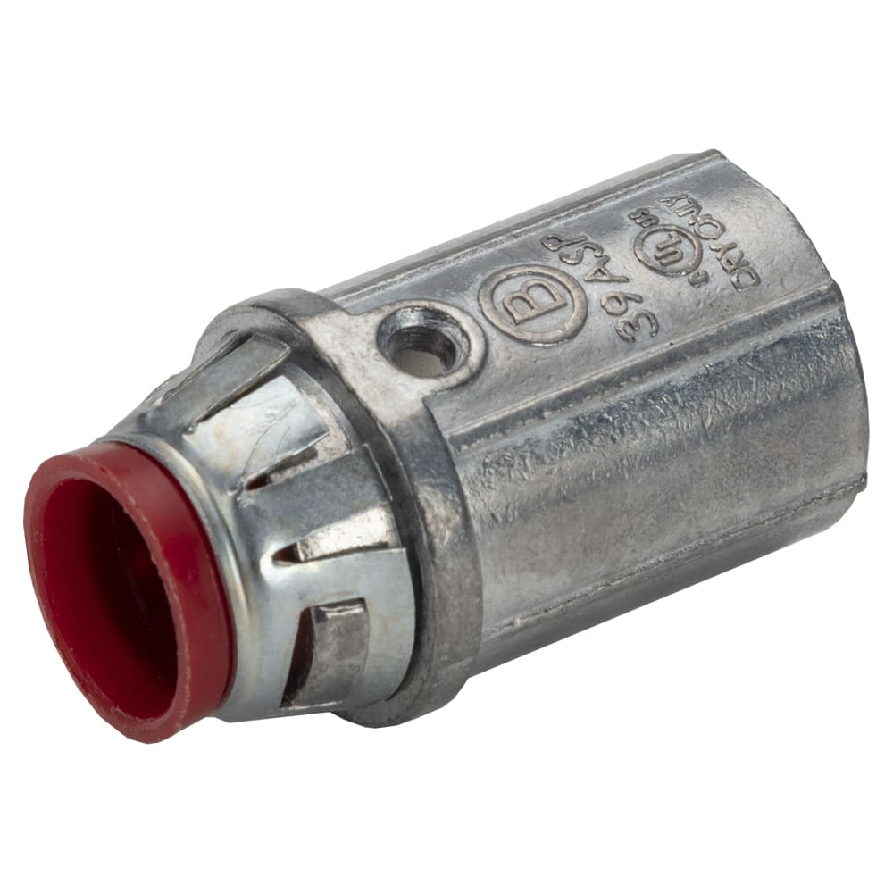 Bridgeport Fittings - Bridgeport 39ASP 1/2" E-Z LOCK® Snap-in Connector, Zinc Die Cast