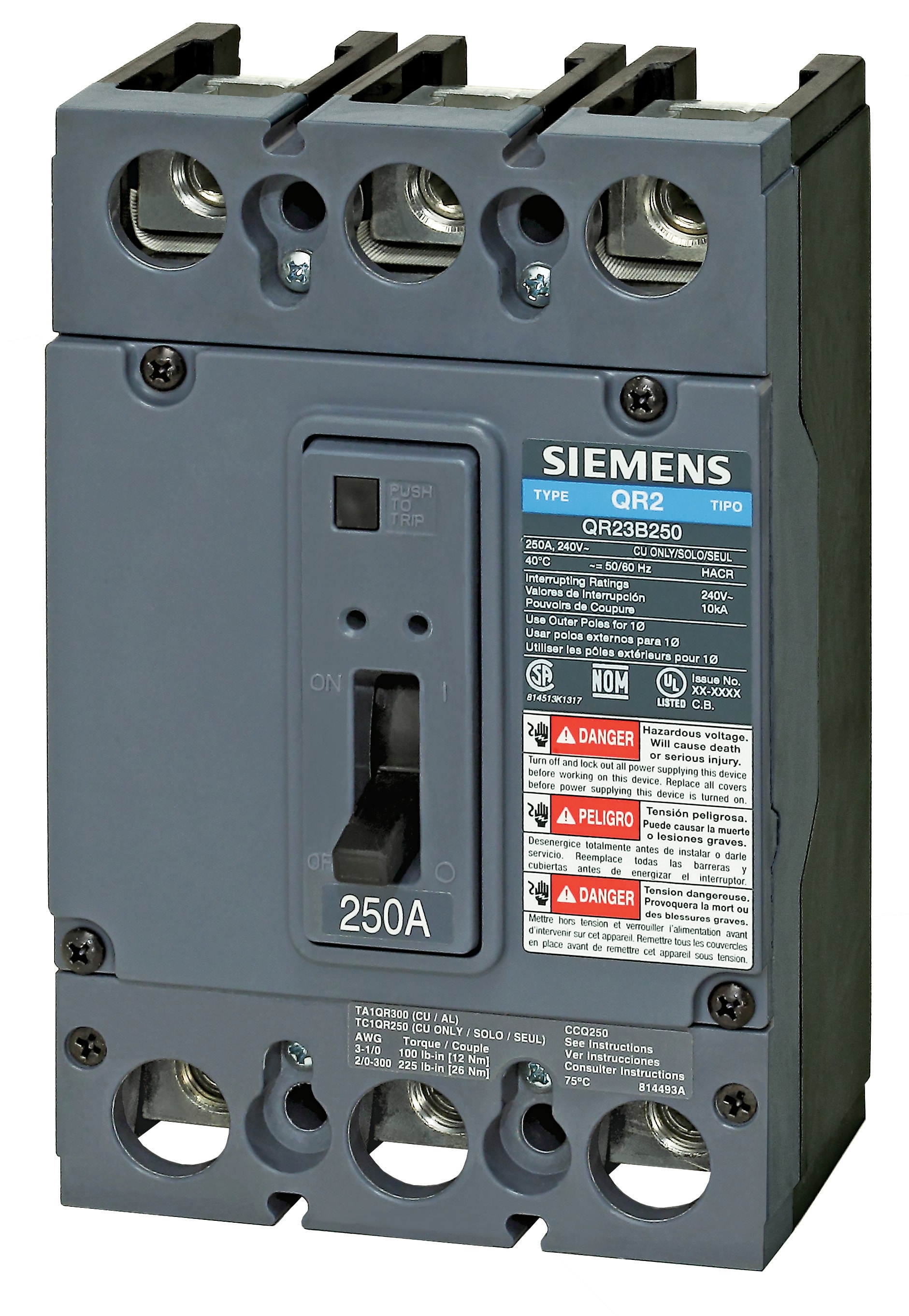 Siemens - Siemens HQR23B100 QR MCCB,65kA@2